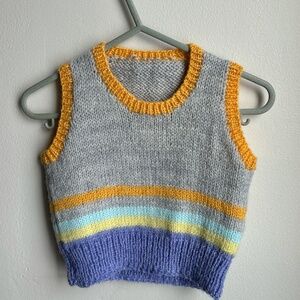 vintage baby knit vest 12-18m